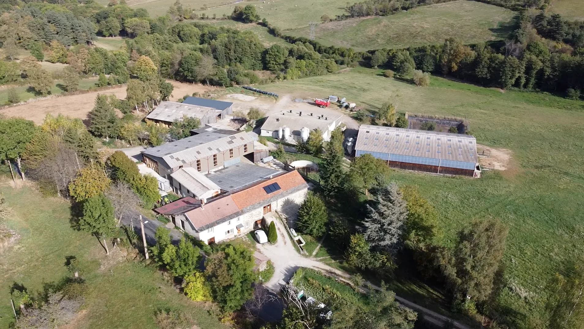 Vue aérienne de la Ferme de Fontbonne