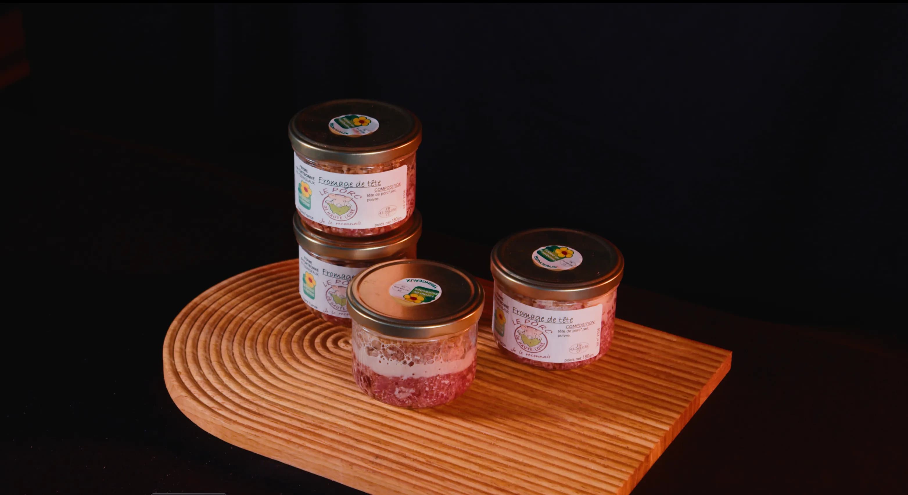 Fromage de tête artisanal en bocal, recette traditionnelle, Ferme de Fontbonne Yssingeaux